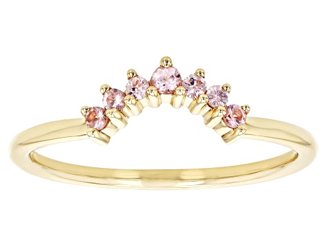 Pink Spinel 10k Yellow Gold Ring 0.14ctw