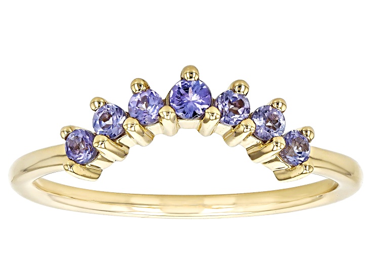 Blue Tanzanite 10k Yellow Gold Ring 0.21ctw