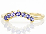 Blue Tanzanite 10k Yellow Gold Ring 0.21ctw