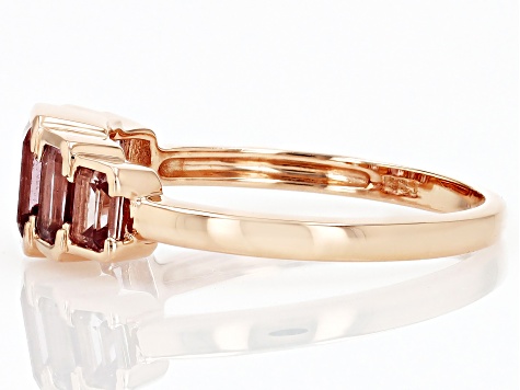 Color Shift Garnet 10k Rose Gold Ring 1.76ctw