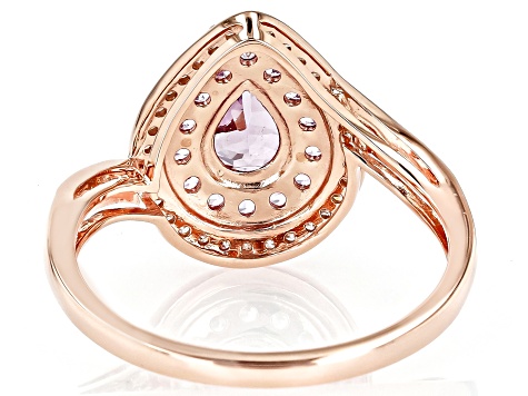 Color Shift Garnet with Pink Sapphire and White Diamond 10k