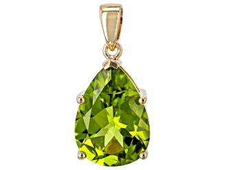 Peridot 10k Yellow Gold Pendant 4.68ct