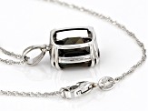 Blue Lab Created Alexandrite Rhodium Over 14k White Gold Pendant with Chain 5.27ct