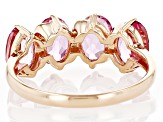 Pink Topaz 10k Rose Gold Ring 3.16ctw