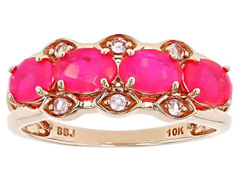 Pink Ethiopian With Pink Spinel 10k Rose Gold Ring 0.95ctw