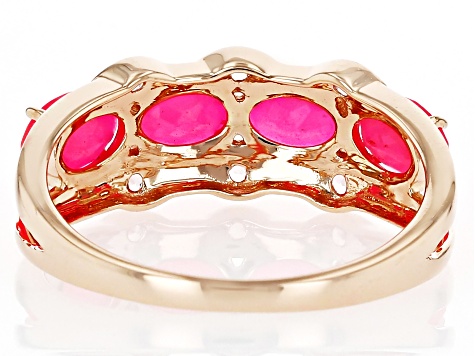 Pink Ethiopian With Pink Spinel 10k Rose Gold Ring 0.95ctw