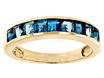 Picture of London Blue Topaz 10k Yellow Gold Ring 1.37ctw