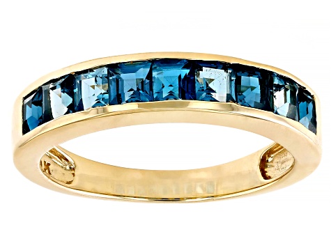 London Blue Topaz 10k Yellow Gold Ring 1.37ctw