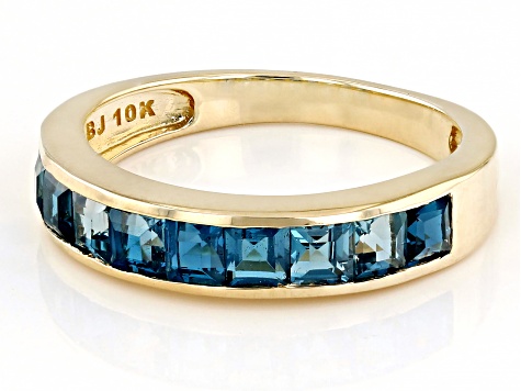 London Blue Topaz 10k Yellow Gold Ring 1.37ctw