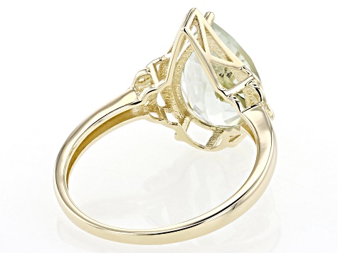 Green Prasiolite 10k Yellow Gold Ring 2.35ctw