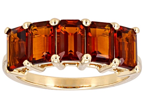 Madeira Citrine 10k Yellow Gold Ring 0.59ctw