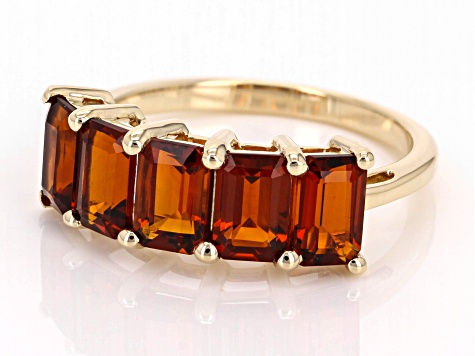 Maderia Citrine 10k Yellow Gold Ring 0.59ctw