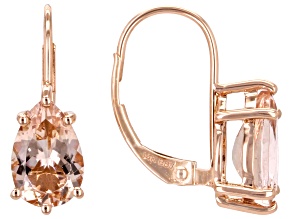 Peach Morganite 14k Rose Gold Earrings 2.30ctw