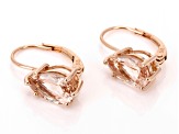 Peach Morganite 14k Rose Gold Earrings 2.30ctw