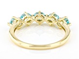 Blue Zircon 10k Yellow Gold Ring 1.02ctw