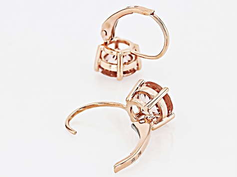 Peach Morganite 10k Rose Gold Earrings 1.32ctw