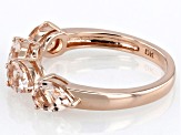 Peach Morganite 10k Rose Gold Ring 1.36ctw