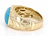 Blue Sleeping Beauty Turquoise 10k Yellow Gold Ring