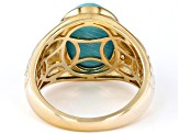 Blue Sleeping Beauty Turquoise 10k Yellow Gold Unisex Ring