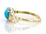 Blue Sleeping Beauty Turquoise 10k Yellow Gold Ring