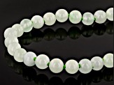 Green Jadeite 10k Yellow Gold Beaded Necklace