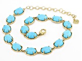 Blue Sleeping Beauty Turquoise 14k Yellow Gold Bracelet