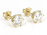 Strontium Titanate 10k Yellow Gold Earrings 4.84ctw