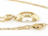 Champagne Strontium Titanate 10K Yellow Gold Pendant With Chain 3.52ct