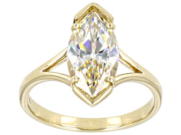 Picture of Champagne Strontium Titanate 10k Yellow Gold Ring 3.52ct