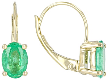 Picture of Ethiopian Emerald 14k Yellow Gold Earrings 1.12ctw