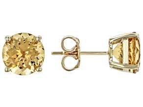 Yellow Beryl 10k Yellow Gold Earrings 3.40ctw