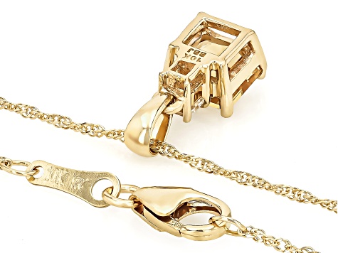 Yellow Beryl 10k Yellow Gold Pendant With Chain 1.11ctw