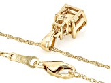 Yellow Beryl 10k Yellow Gold Pendant With Chain 1.11ctw