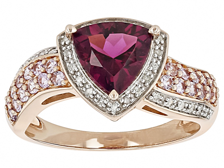 ❤️10k Size store 6.5 Beautiful Solid Yellow Gold Pink Sapphire and Diamonds Ring!