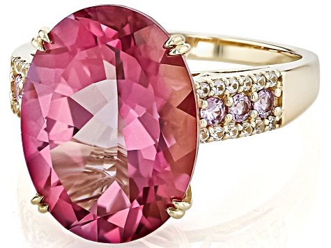 10K White shops Gold Pink Topaz Ring/Firm