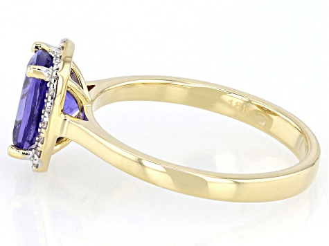 14k yellow gold popular tanzanite sz 7 ring 3.5g