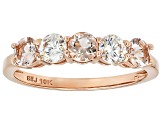 Peach Morganite 10k Rose Gold Ring 1.24ctw