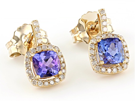 10k sale gold earring,10k earring,Tanzanite earring,gold earring,10k tanzanite earring,gold earring with Tanzanite