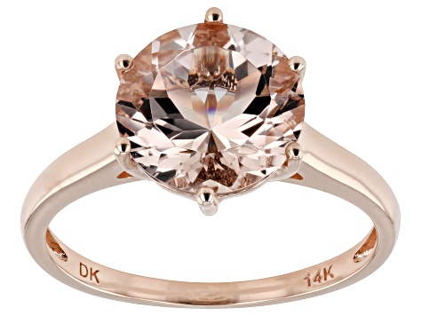 Peach Cor-De-Rosa Morganite™ 14k Rose Gold Ring 3.04ct