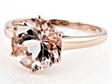 Peach Cor-De-Rosa Morganite™ 14k Rose Gold Ring 3.04ct