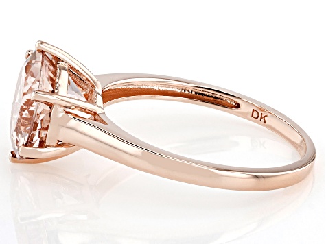 Peach Cor-De-Rosa Morganite™ 14k Rose Gold Ring 3.04ct