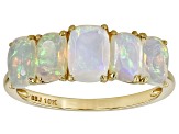 White Ethiopian Opal 10k Yellow Gold Ring 1.67ctw