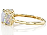 White Ethiopian Opal 10k Yellow Gold Ring 1.67ctw