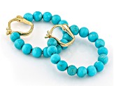 Sleeping Beauty Turquoise 10k Yellow Gold Earrings
