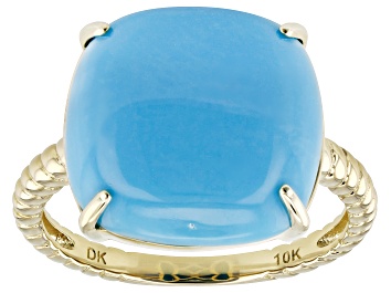 Picture of Sleeping Beauty Turquoise 10k Yellow Gold Ring