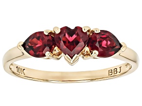 Garnet 10k Yellow Gold Ring 1.21ctw