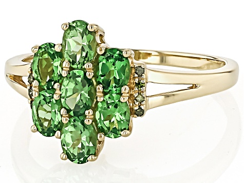 ネイタルデザイン 38-KT SOTE ver. YELLOW GREEN Multi-Color Multi Gemstone 10k Yellow Gold Ring 2.11ctw