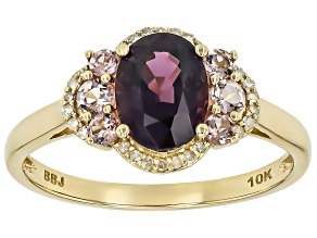 Purple Spinel 10k Yellow Gold Ring 1.63ctw