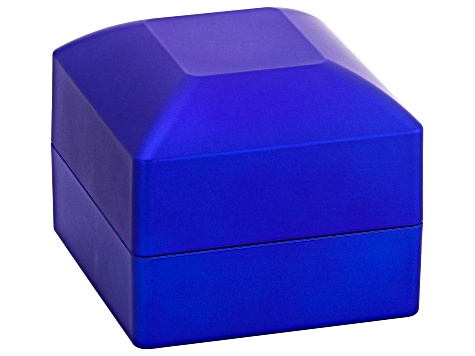 Lab Created Sapphire Rhodium Over 10k White Gold Earrings With Blue Earring Box 2.40ctw