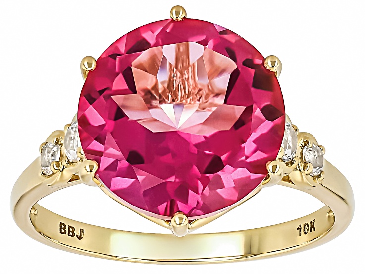 セブンイレブン 冬ギフト カタログ Pink 6.79ctw Ring Gold Yellow 10k Topaz White With Topaz アクセサリー
